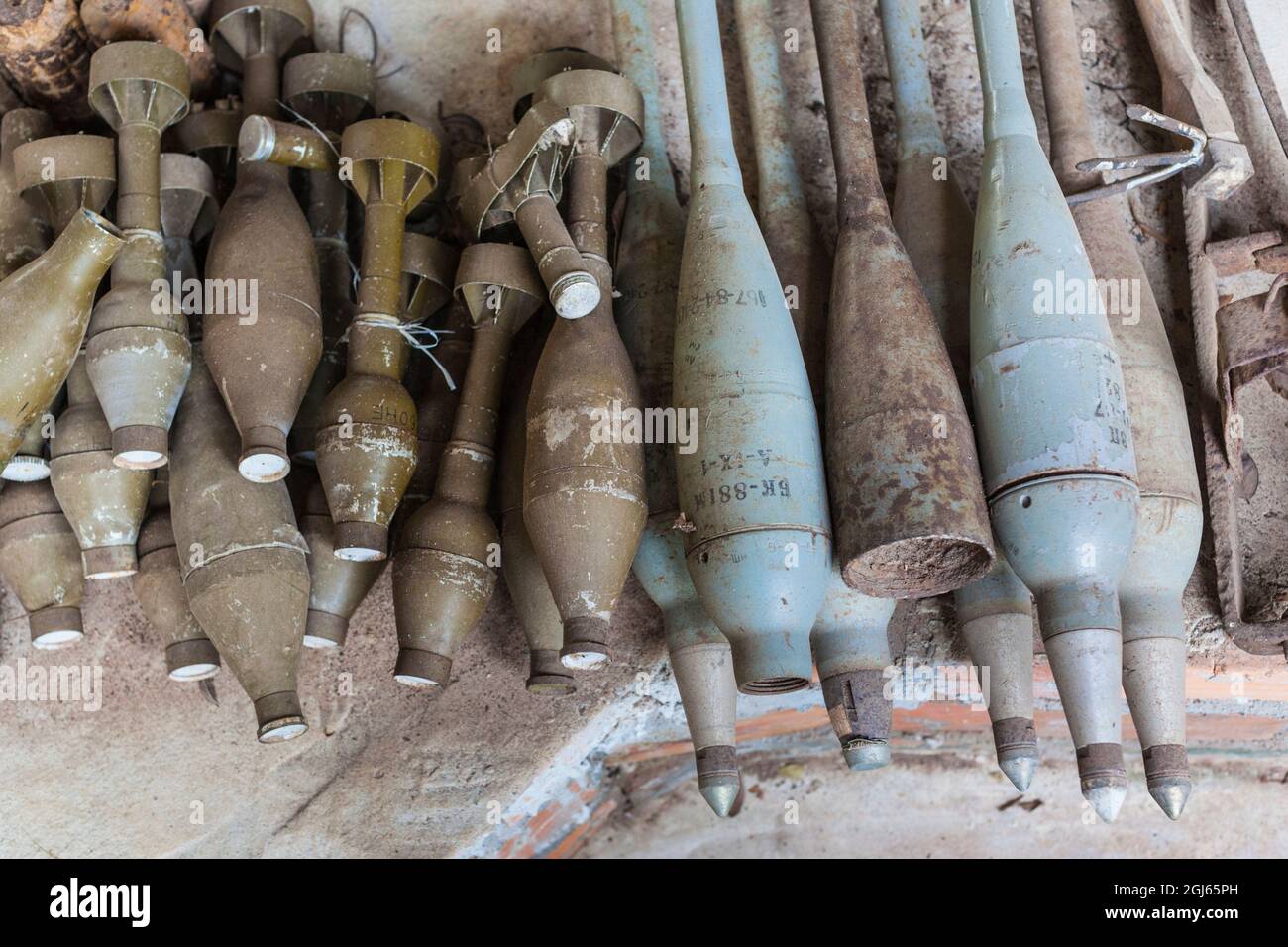 Cambodia, Siem Reap. Landmine Museum, run by unexploded ordnance organization. Stock Photo