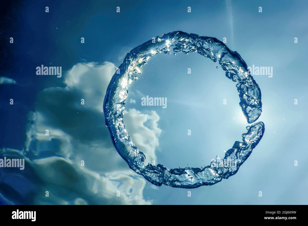 Bubble ring shop in water