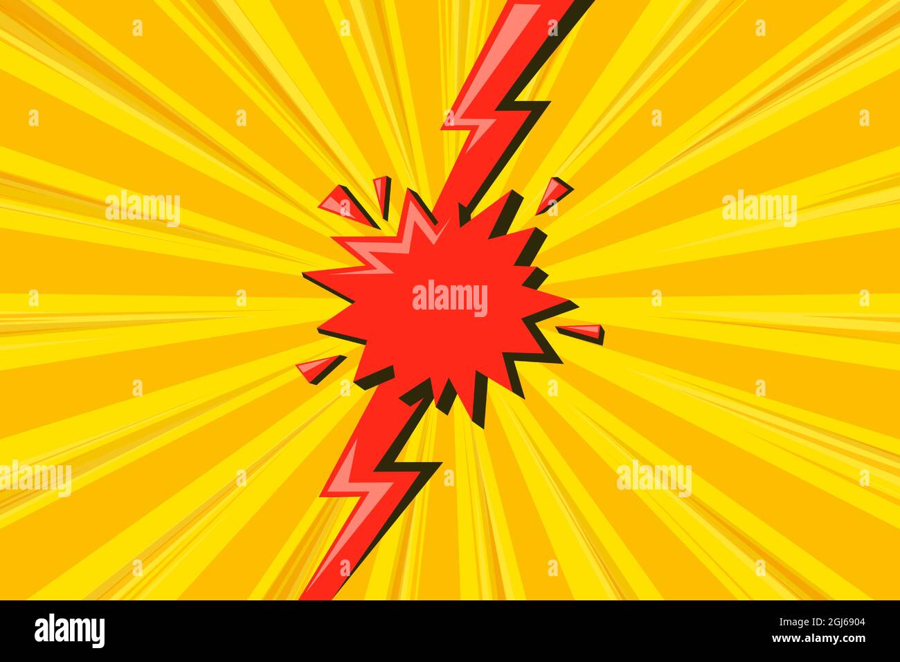 Superhero halftoned background with red lightning. Versus comic design