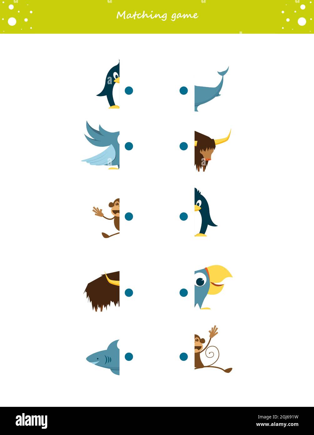 Matching game. Draw a line. Education developing worksheet. Riddle for