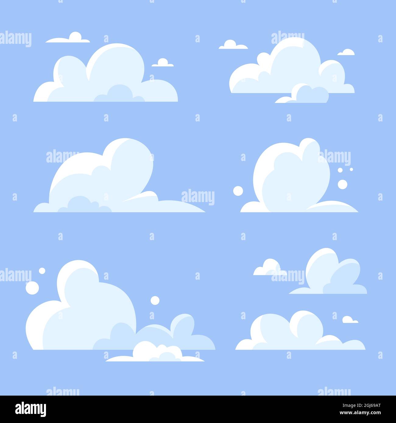 Clouds set Vector illustration EPS 10 Stock Vector Image & Art - Alamy