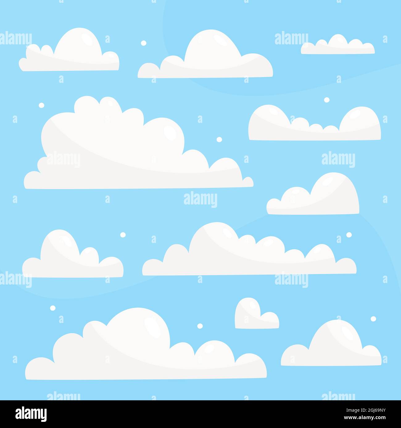 Clouds set Vector illustration EPS 10 Stock Vector Image & Art - Alamy