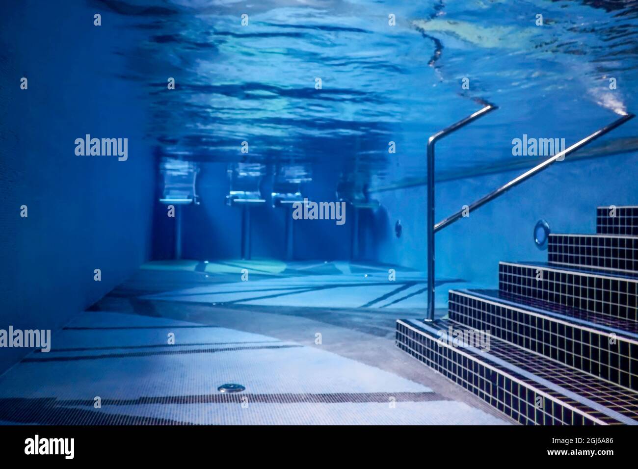 Swimming Pool, Spa Chair Underwater, Water Relax Stock Photo Alamy
