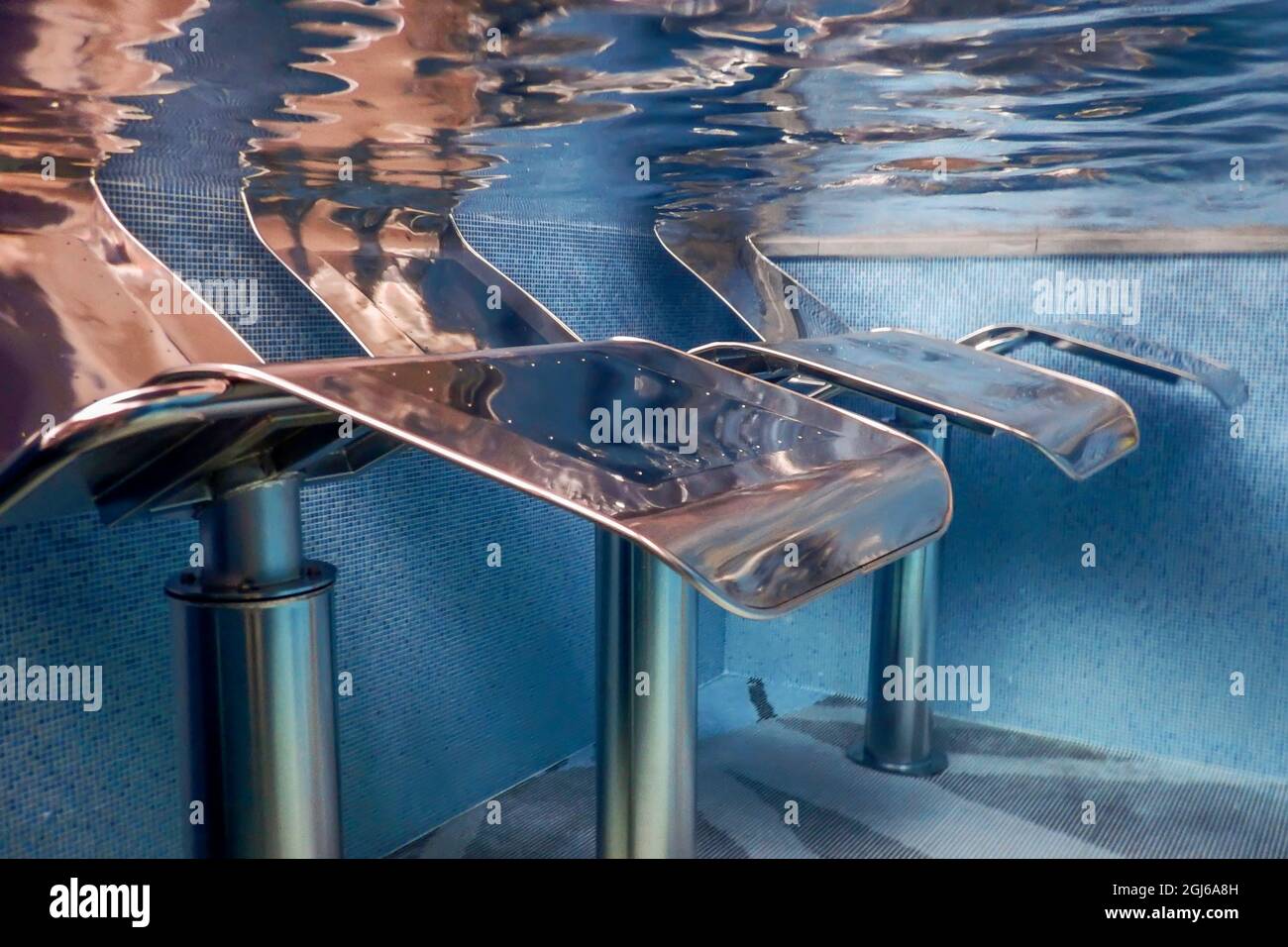 Swimming Pool, Spa Chair Underwater, Water Relax Stock Photo Alamy