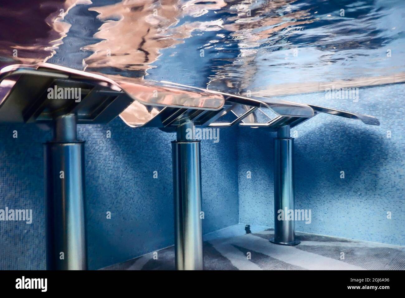 Swimming Pool, Spa Chair Underwater, Water Relax Stock Photo Alamy