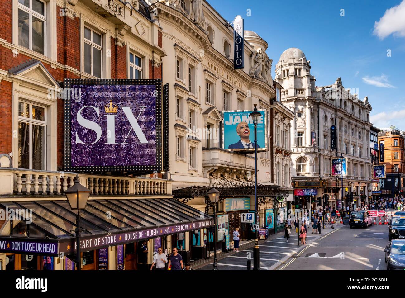 Shaftesbury Avenue (Theatreland) London, UK Stock Photo