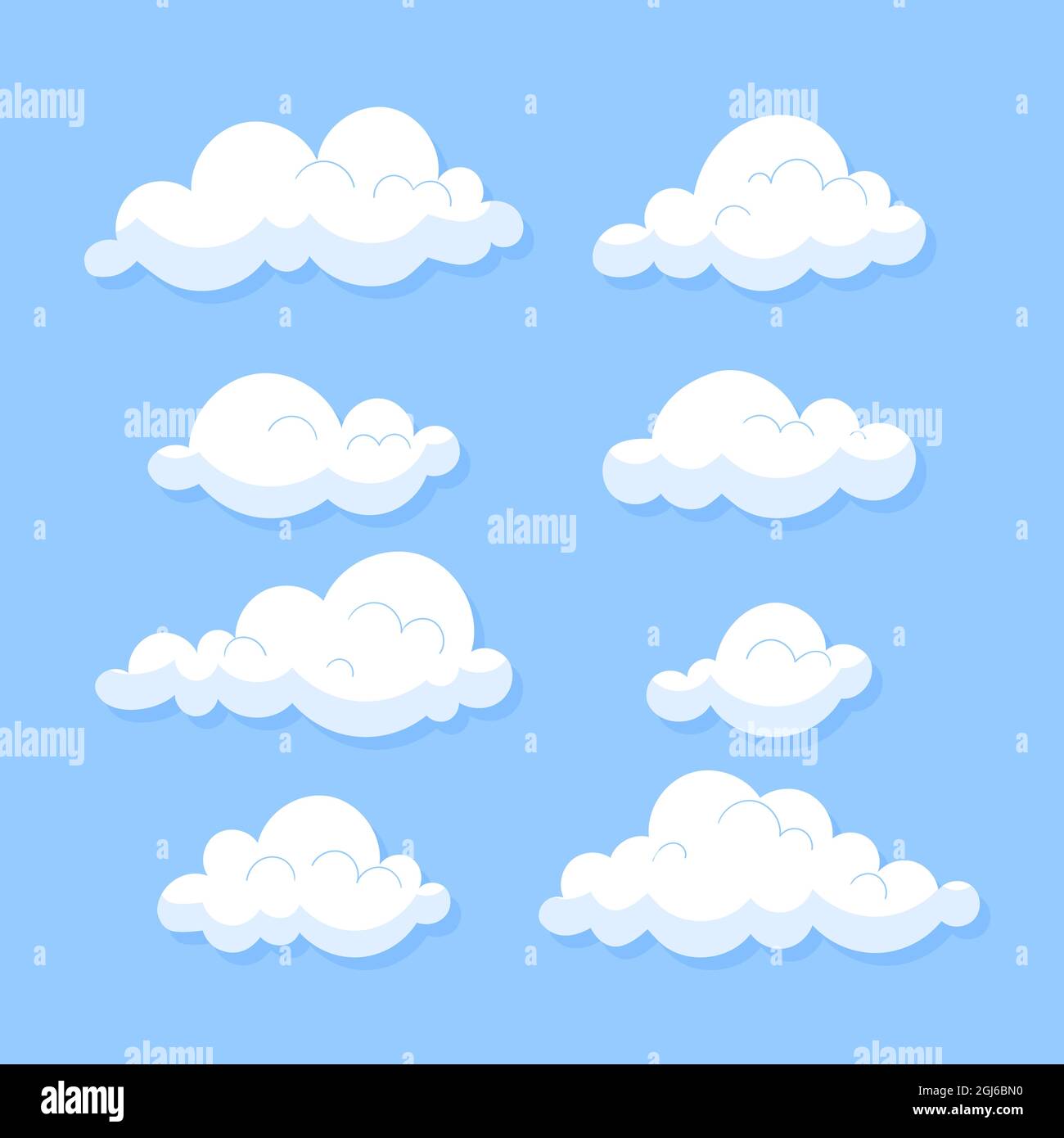 Hand drawn clouds set Vector illustration Stock Vector Image & Art - Alamy