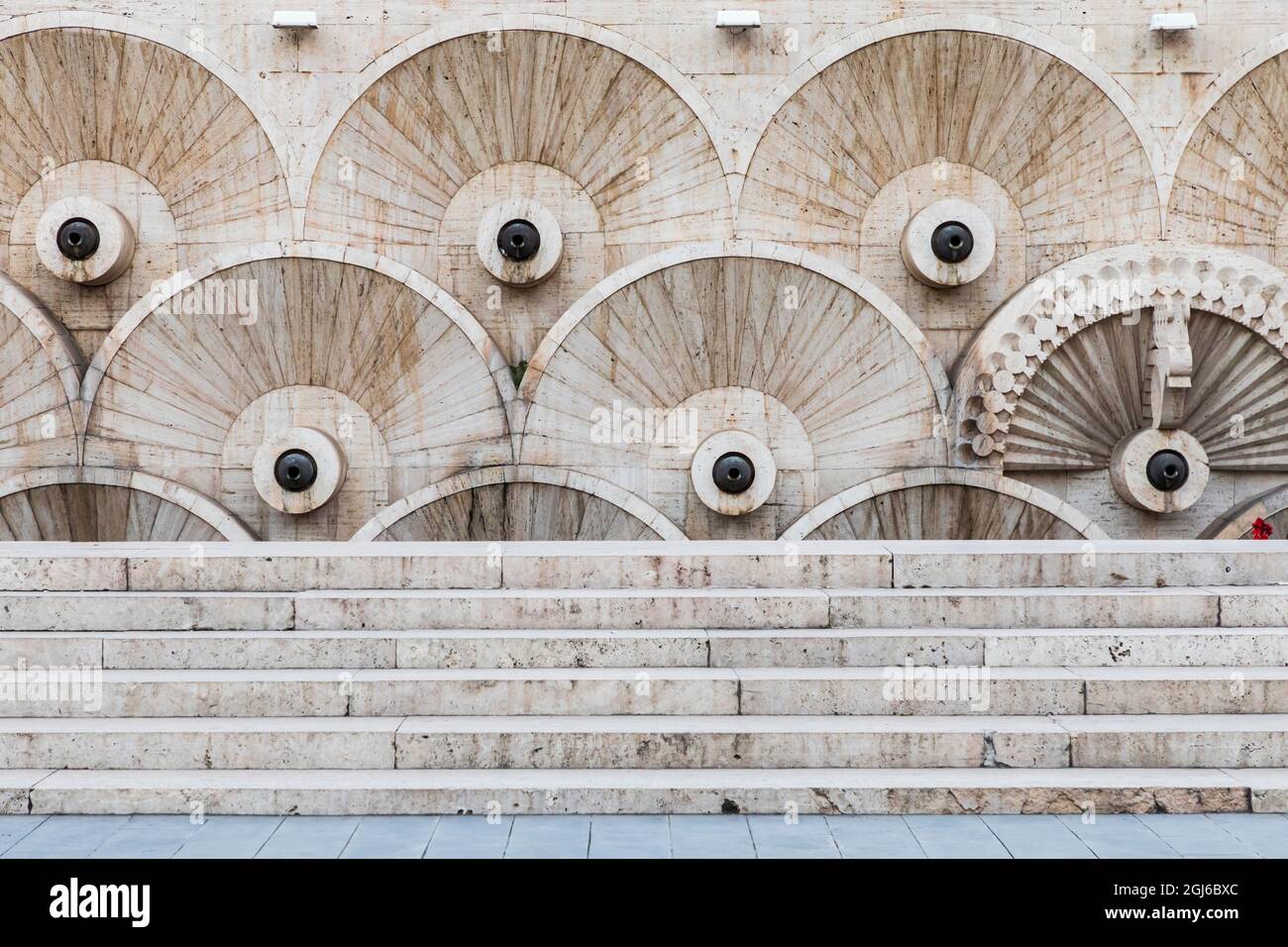 Armenia. Yerevan. Cafesjian Center for the Arts, exterior decorative elements at the Cascade Complex. (Editorial Use Only) Stock Photo