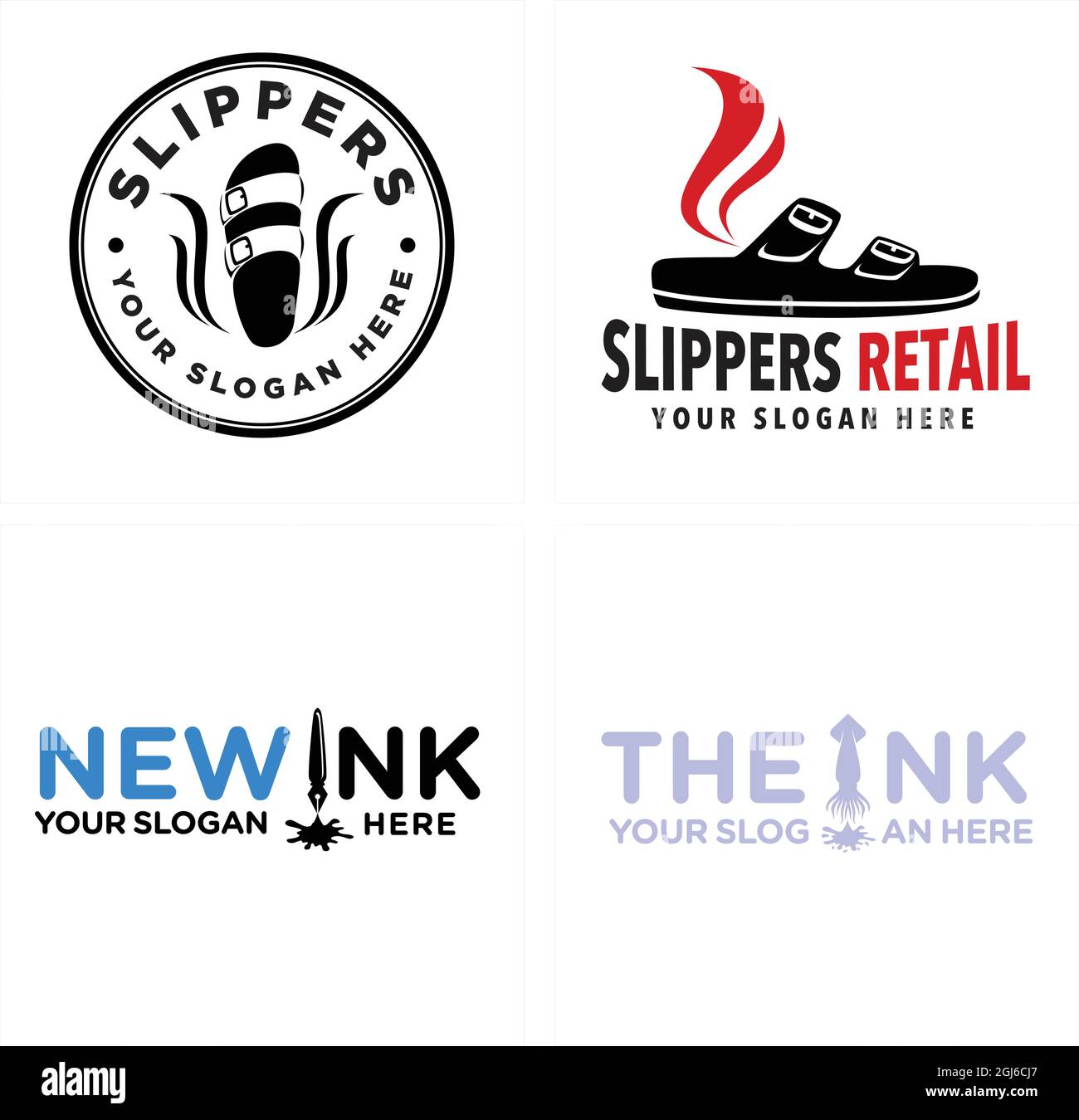 Retail store slippers logo design Stock Vector Image & Art - Alamy