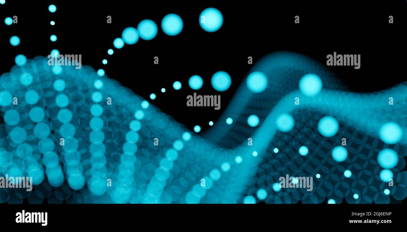 Abstract technology background glowing particles hi-res stock ...