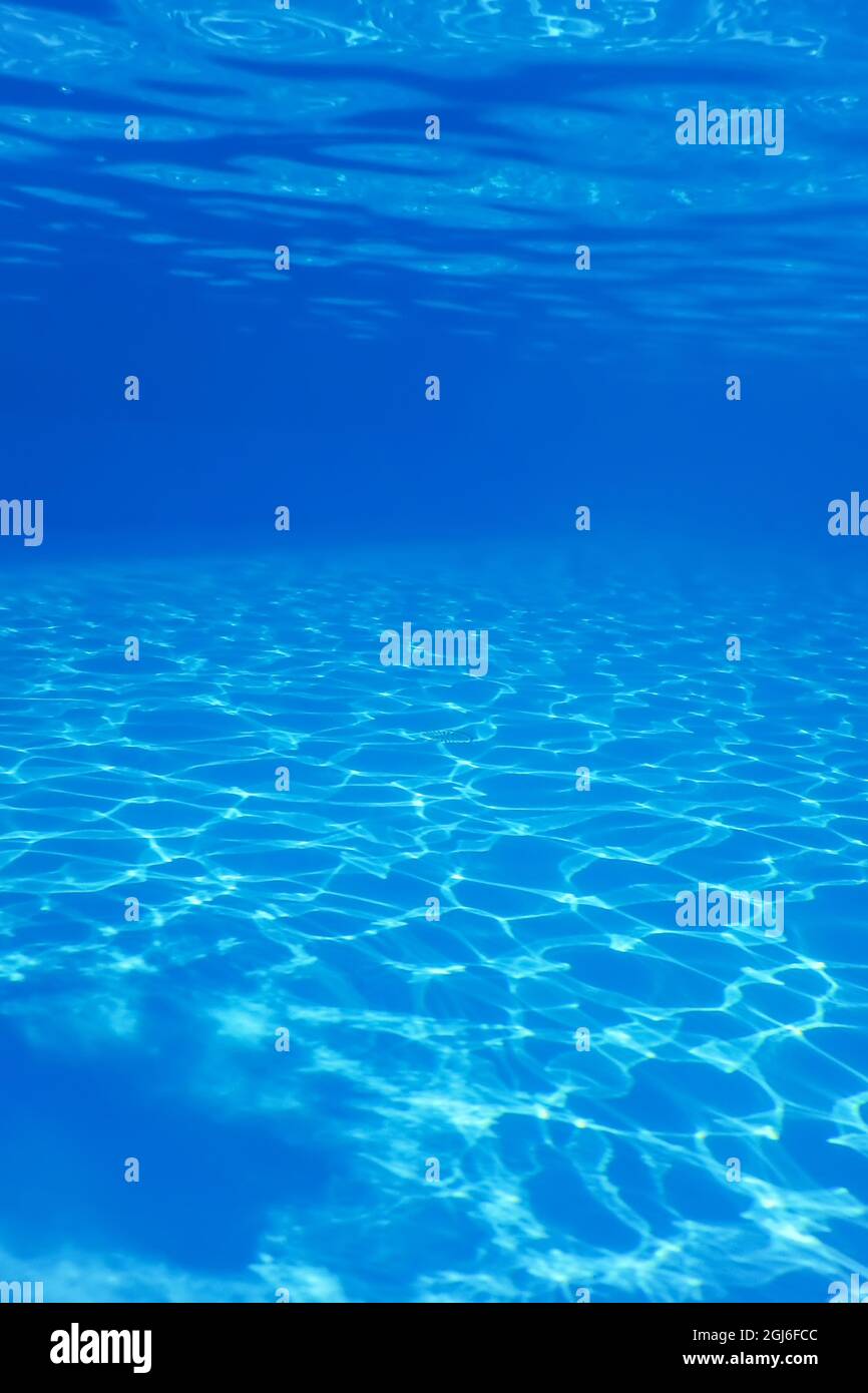 Underwater Empty Swimming Pool Background Stock Photo