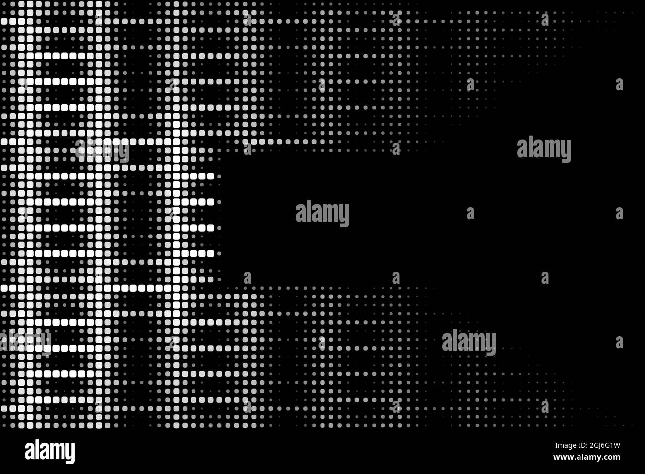 Abstract background with dots pattern. White shapes on black background. Stock Vector
