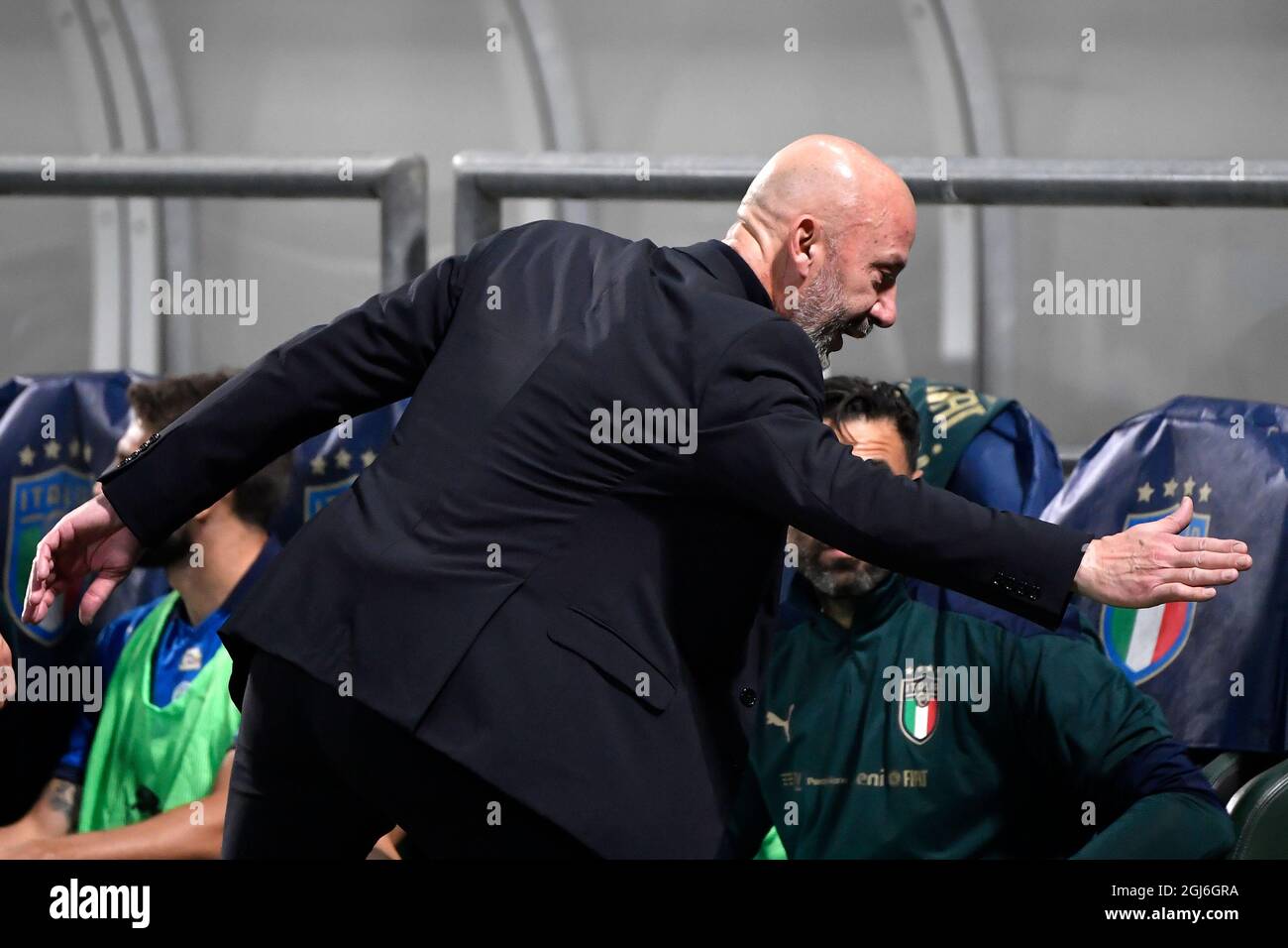 Gianluca Vialli of Italy during the Qatar 2022 world cup qualifying football match between Italy and Lithuania at Citta del tricolore stadium in Reggio Emilia (Italy), September 8th, 2021. Photo Andrea Staccioli / Insidefoto Stock Photo