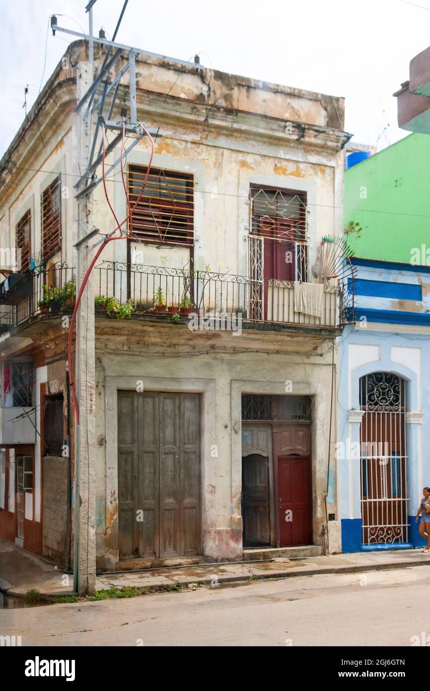 Example of a typical rental home in Havana Stock Photo Alamy