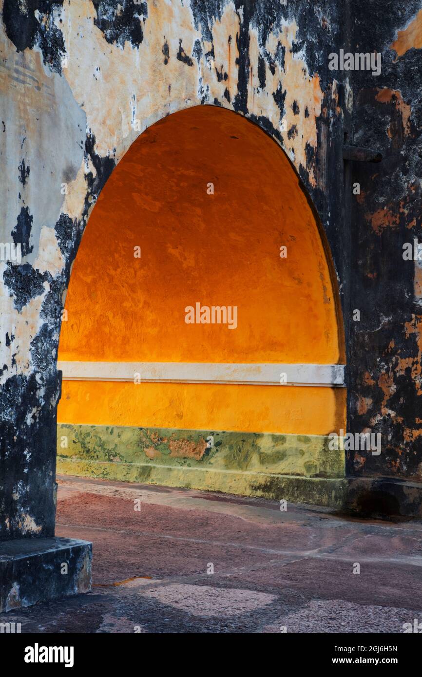 Caribbean, Puerto Rico, San Juan. Concrete archway at Fort San Cristobal. Credit as: Dennis Flaherty / Jaynes Gallery / DanitaDelimont.com Stock Photo