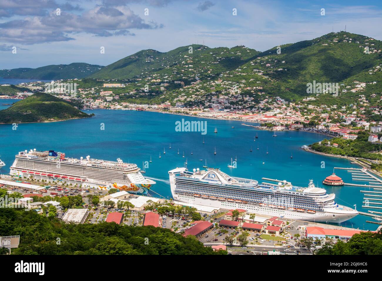 Cruise Terminal Charlotte Amalie St Thomas US Virgin Islands Stock cruise-terminal-charlotte-amalie-st-thomas-us-virgin-islands-stock
