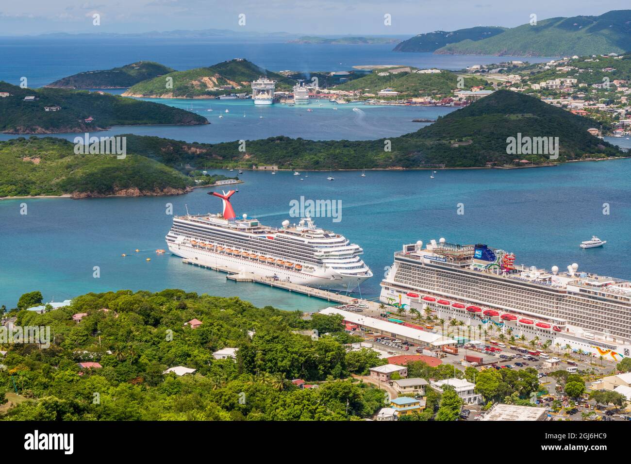 Cruise Terminal, Charlotte Amalie, St. Thomas, US Virgin Islands Stock