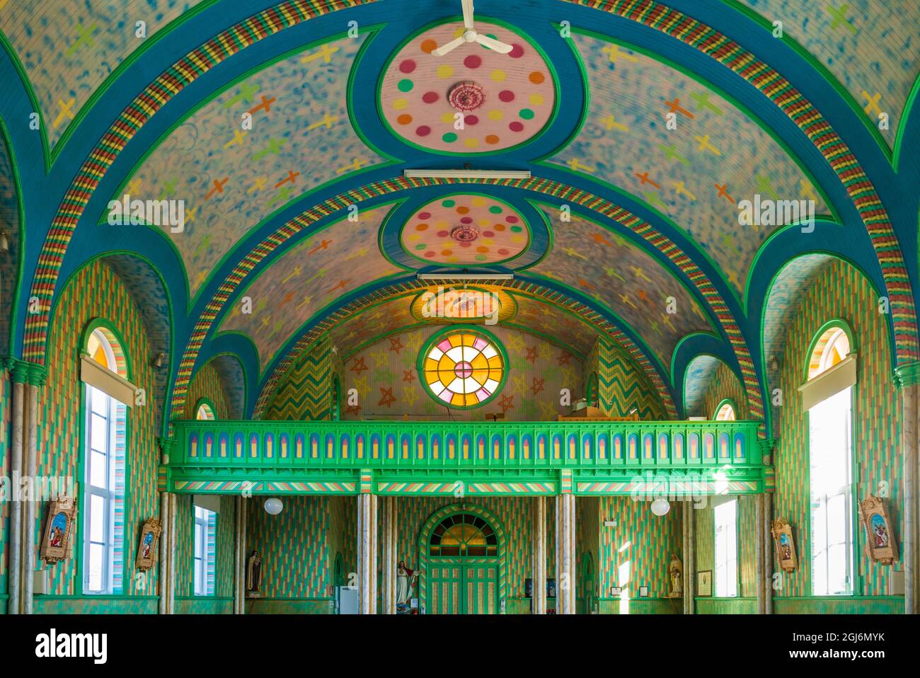 Canada, New Brunswick, SainteCecile. Interior of SainteCecile Church