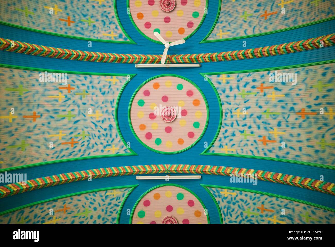 Canada, New Brunswick, SainteCecile. Interior of SainteCecile Church