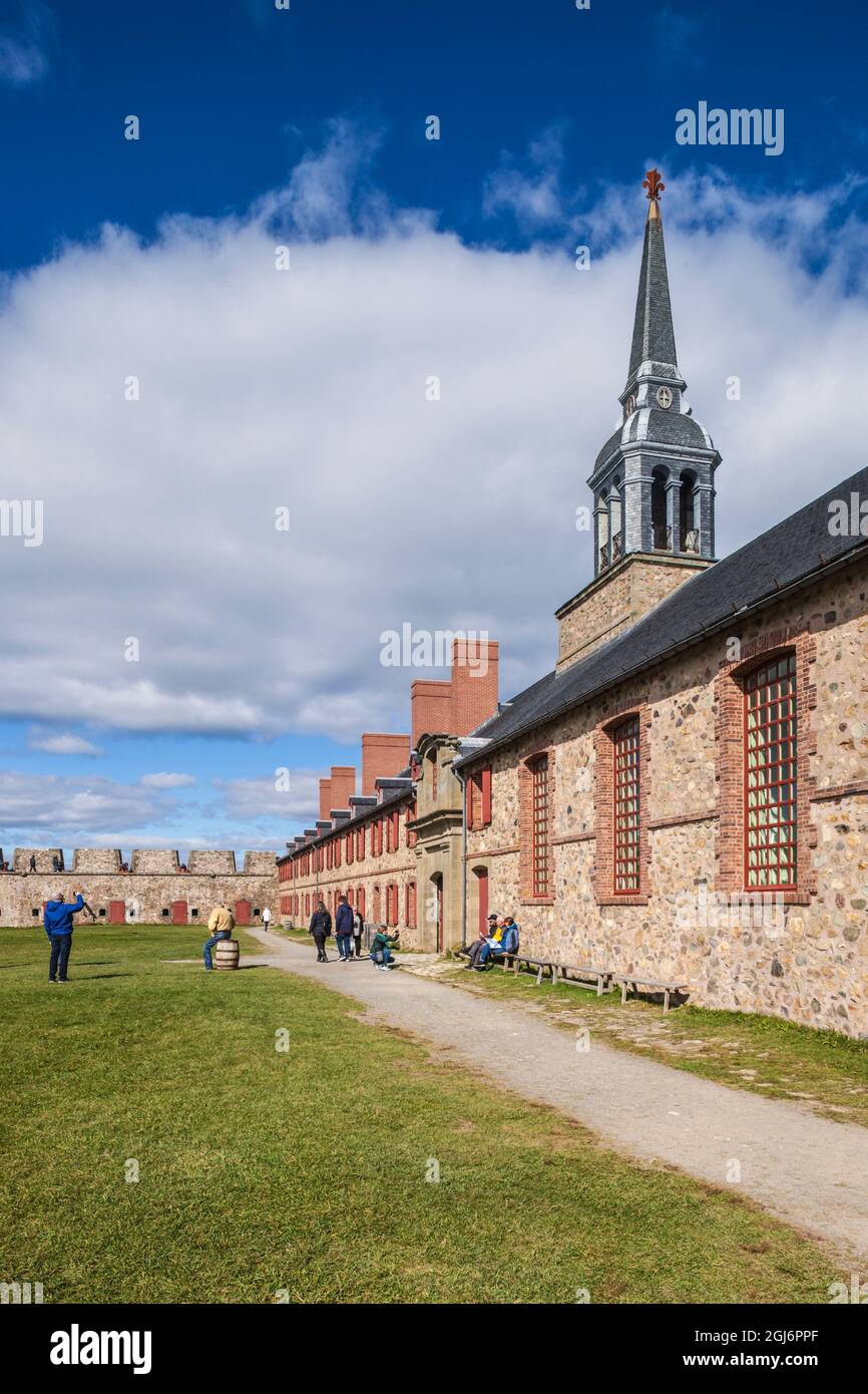 Canada, Nova Scotia, Louisbourg, Fortress of Louisbourg National Historic Park, Kings Bastion Barracks Stock Photo