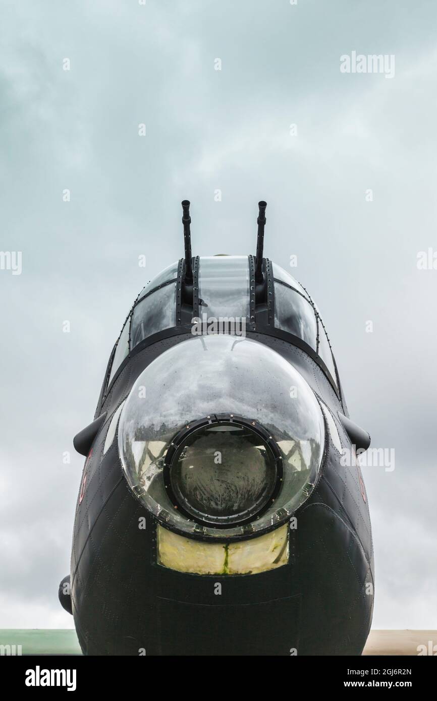 Canada, Nova Scotia, Kingston, Greenwood Aviation Museum at CFB Greenwood, WW2-era Lancaster bomber Stock Photo