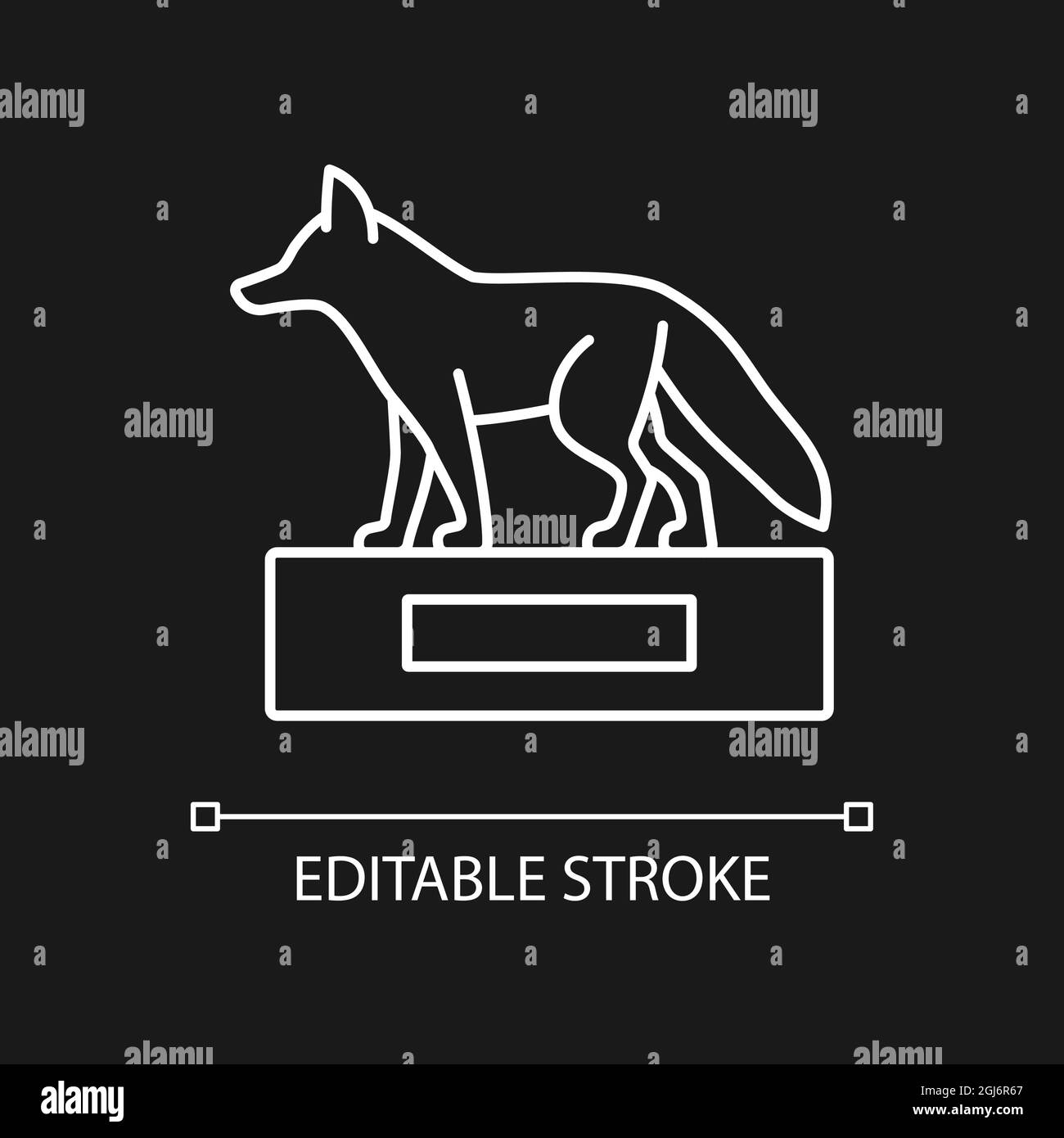 Taxidermy white linear icon for dark theme Stock Vector Image & Art - Alamy