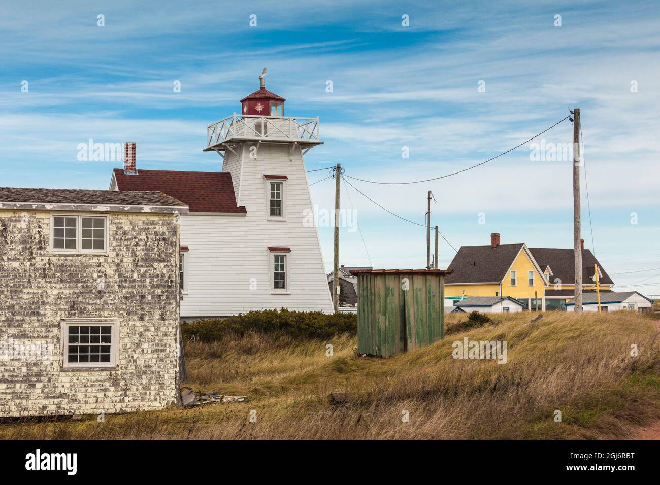 Canada, Prince Edward Island, North Rustico Lighthouse. Stock Photo