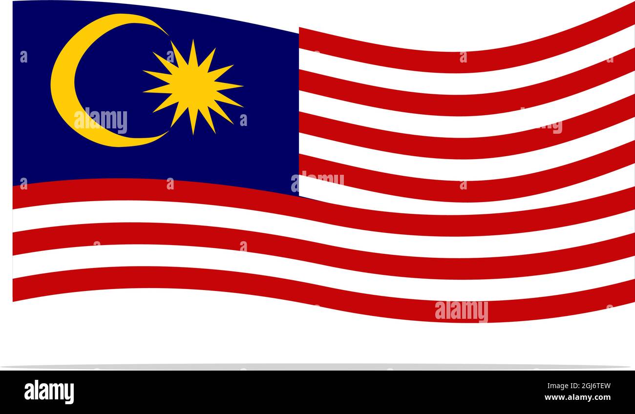 Malaysia flag icon logo design vector template Stock Vector