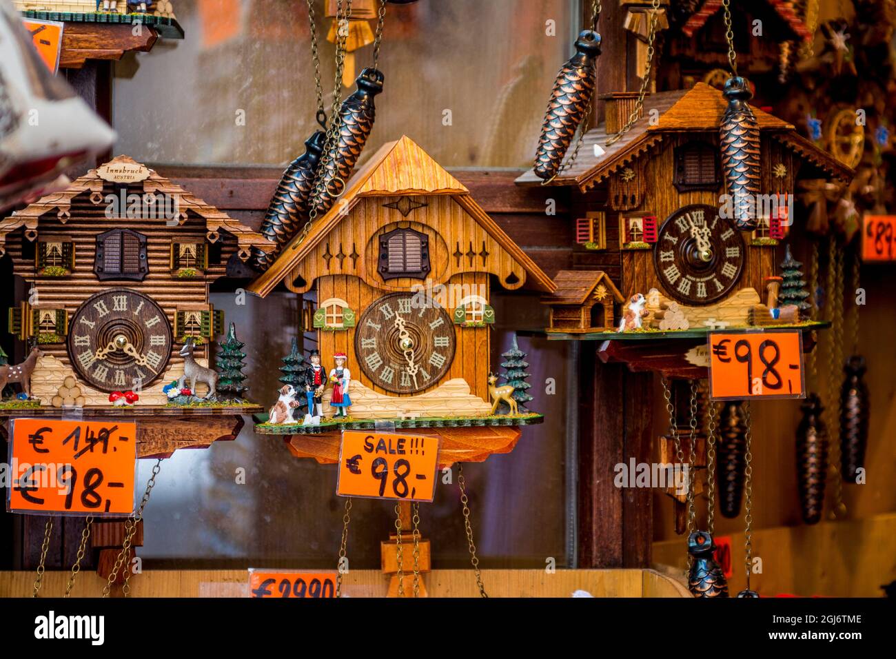 Cuckoo clocks, Old Town, Innsbruck, Tyrol, Austria Stock Photo Alamy