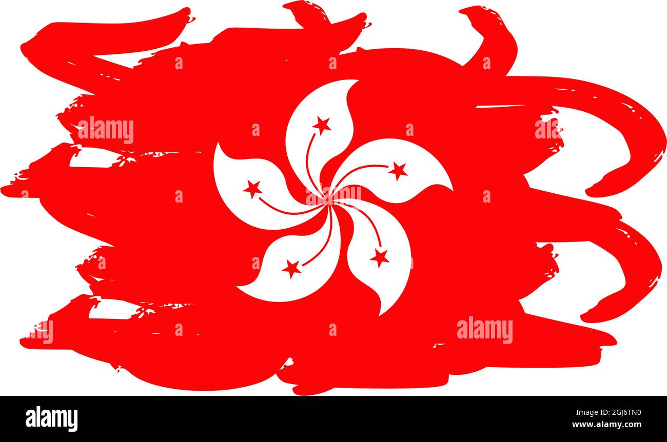 Hongkong flag icon logo design vector template Stock Vector