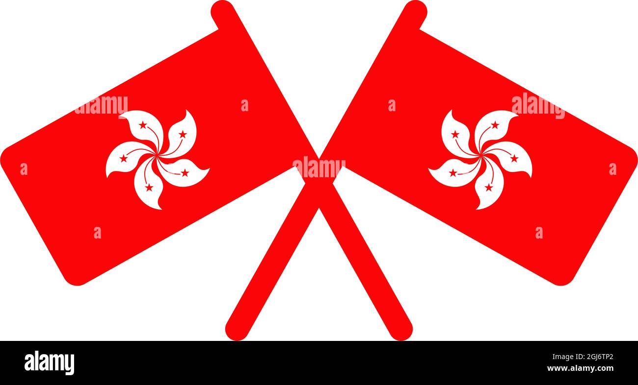 Hongkong flag icon logo design vector template Stock Vector