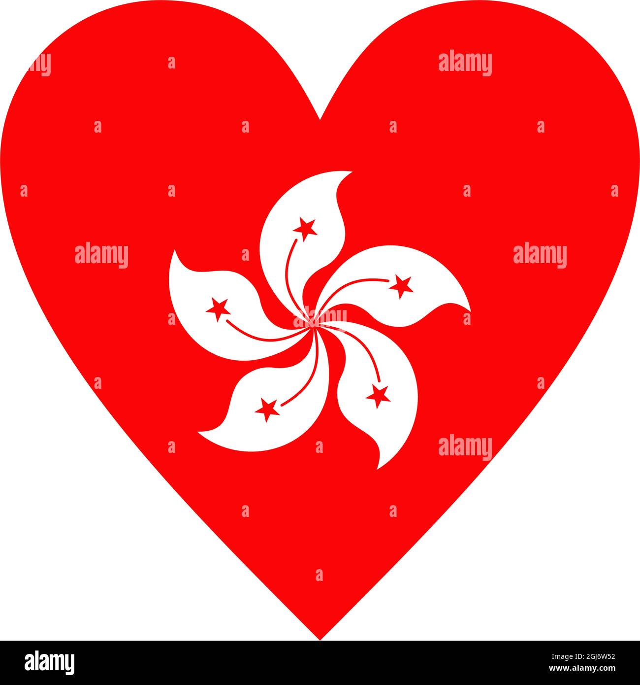 Hongkong flag icon logo design vector template Stock Vector