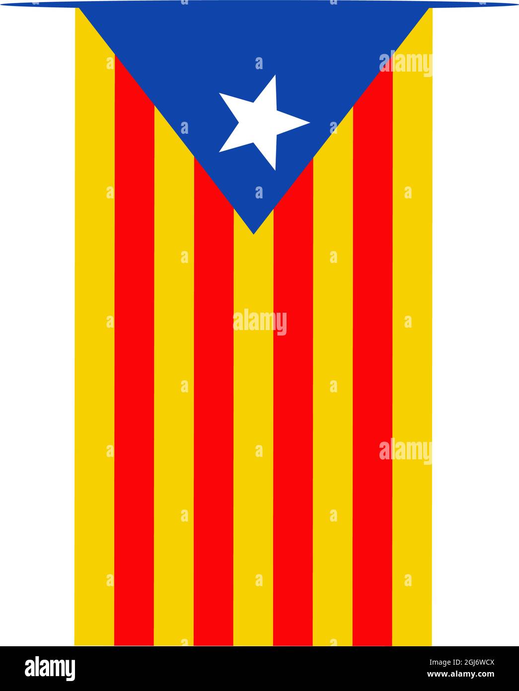 Spain and catalonia flags Royalty Free Vector Image