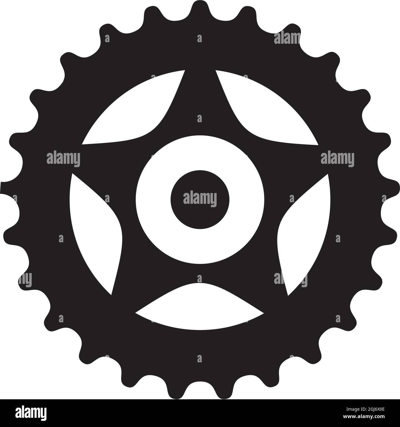 Industrial gear, bicycle and motorcycle icon vector logo design Stock