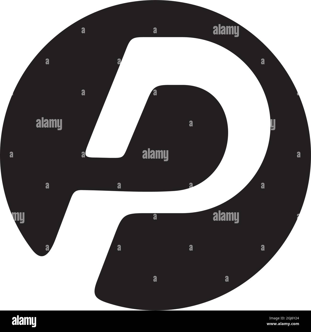 P letter initial icon vector logo design Stock Vector