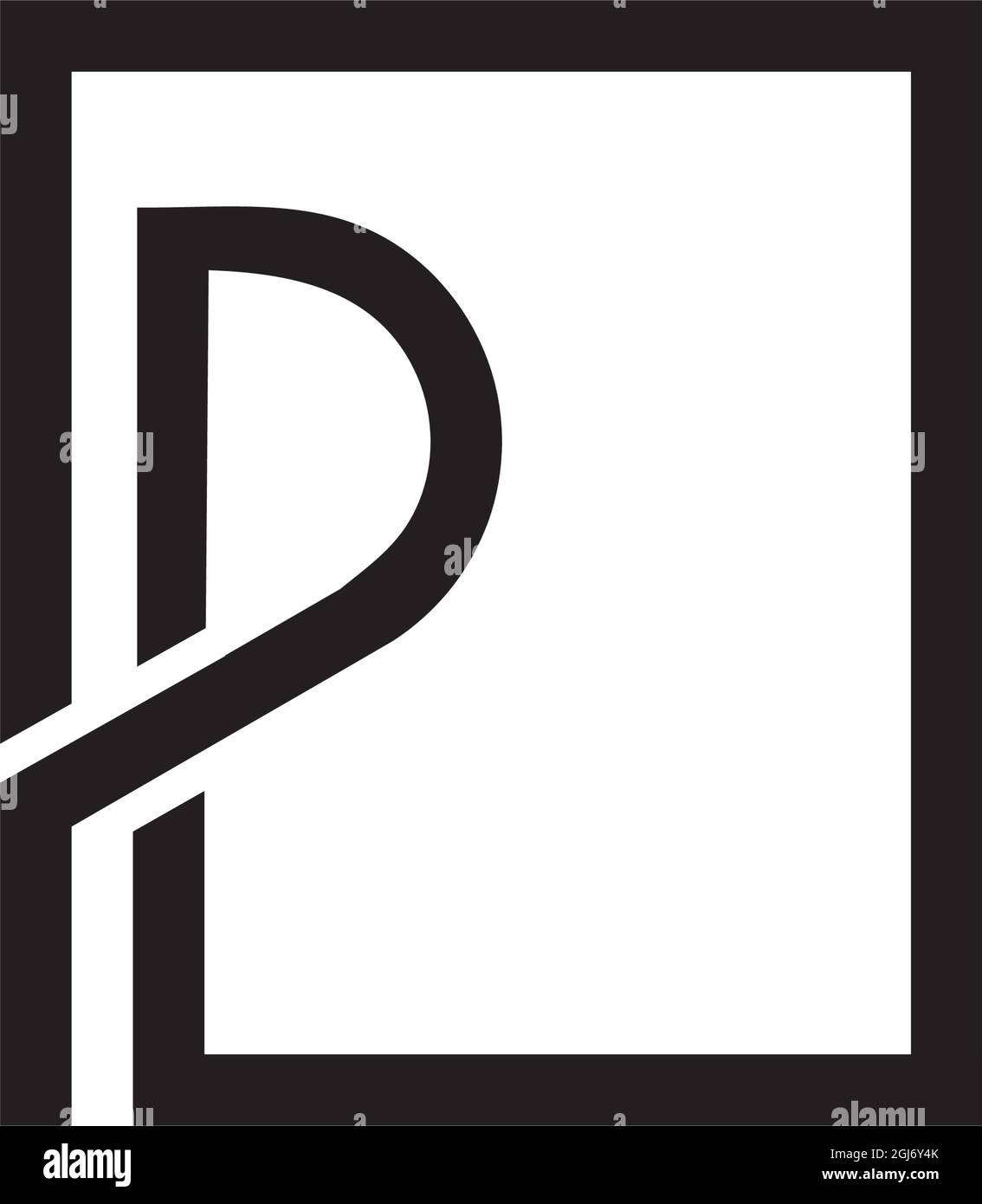 P letter initial icon vector logo design Stock Vector