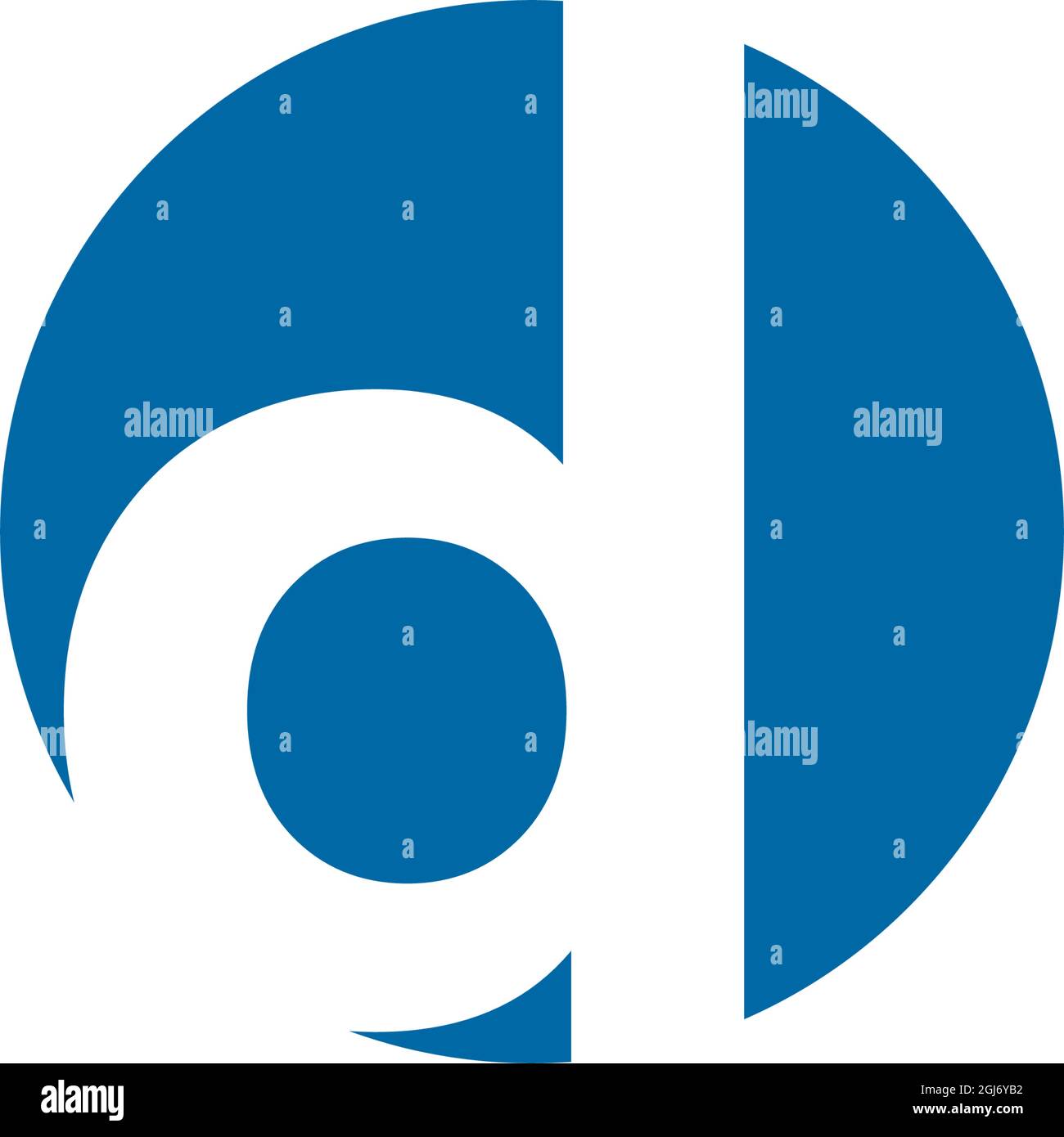 D letter initial icon vector logo design Stock Vector