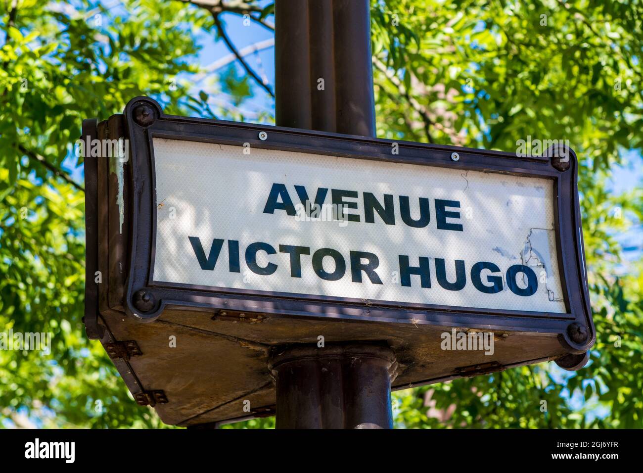 Victor Hugo Avenue Street sign, Paris, France Stock Photo Alamy