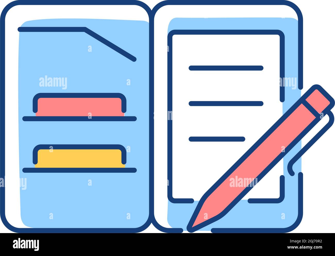 Portfolio folder RGB color icon Stock Vector Image & Art - Alamy