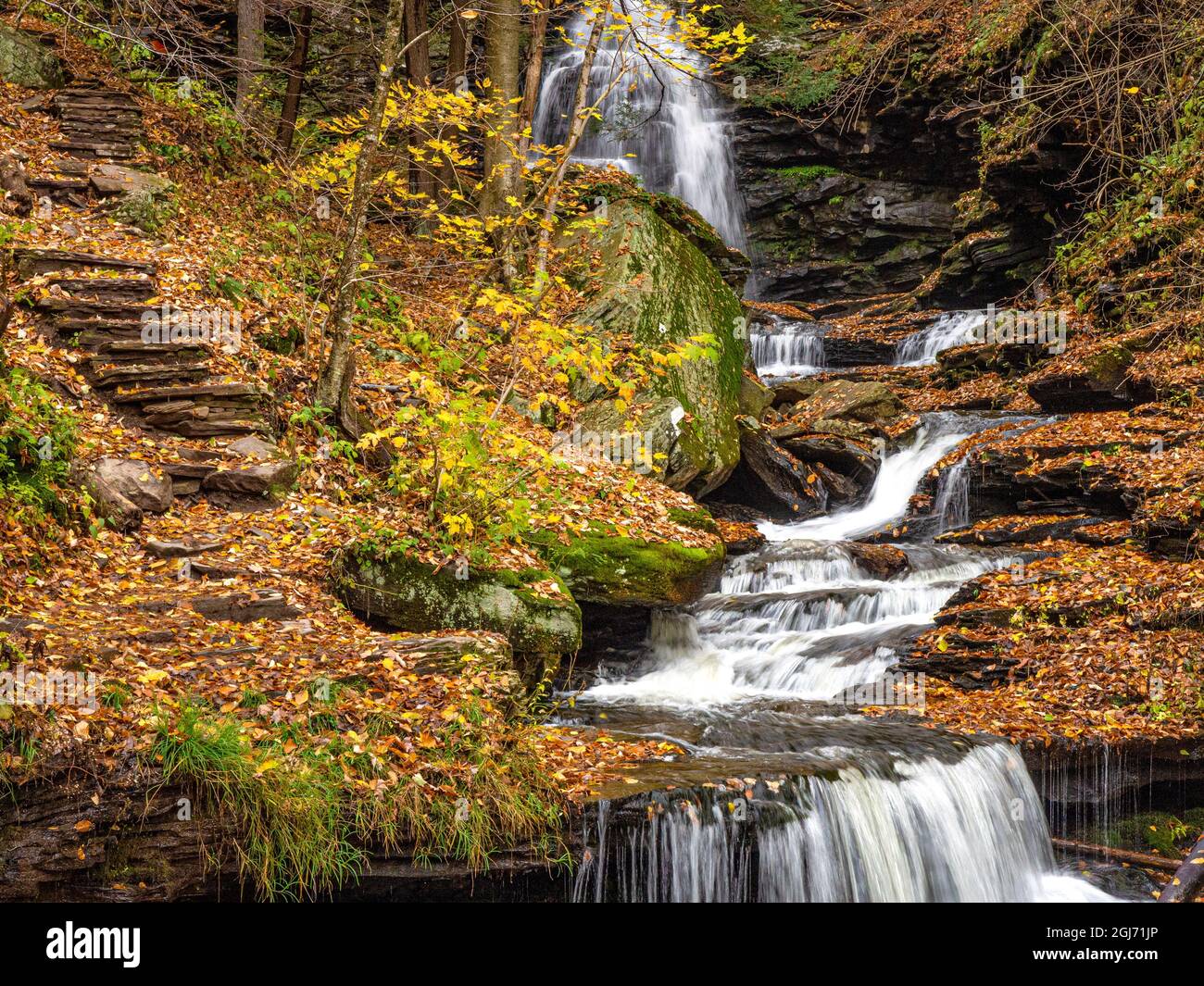 Waterfalls at Ricketts Glen State Park, PA Stock Photo - Alamy