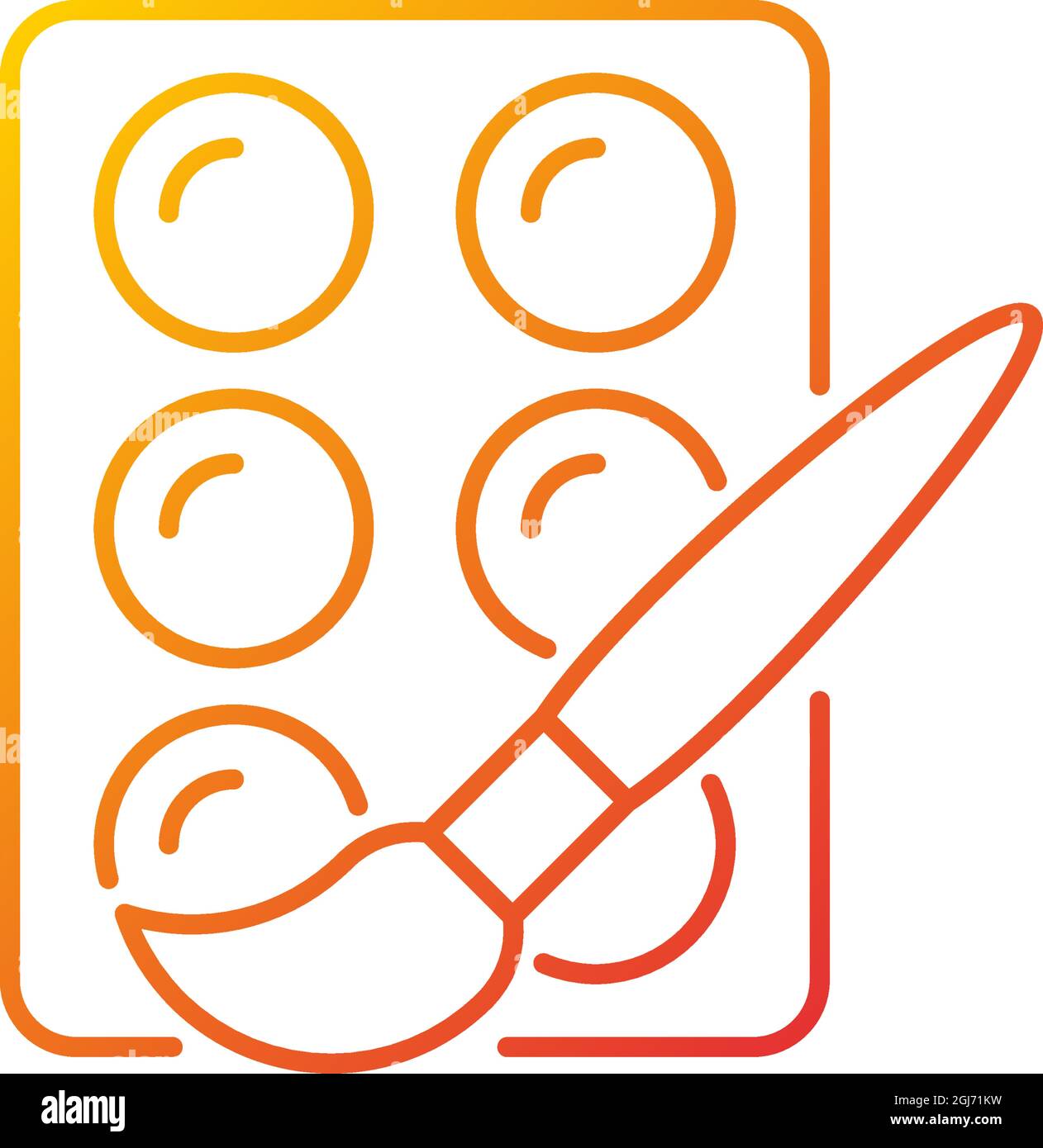 Watercolors gradient linear vector icon Stock Vector