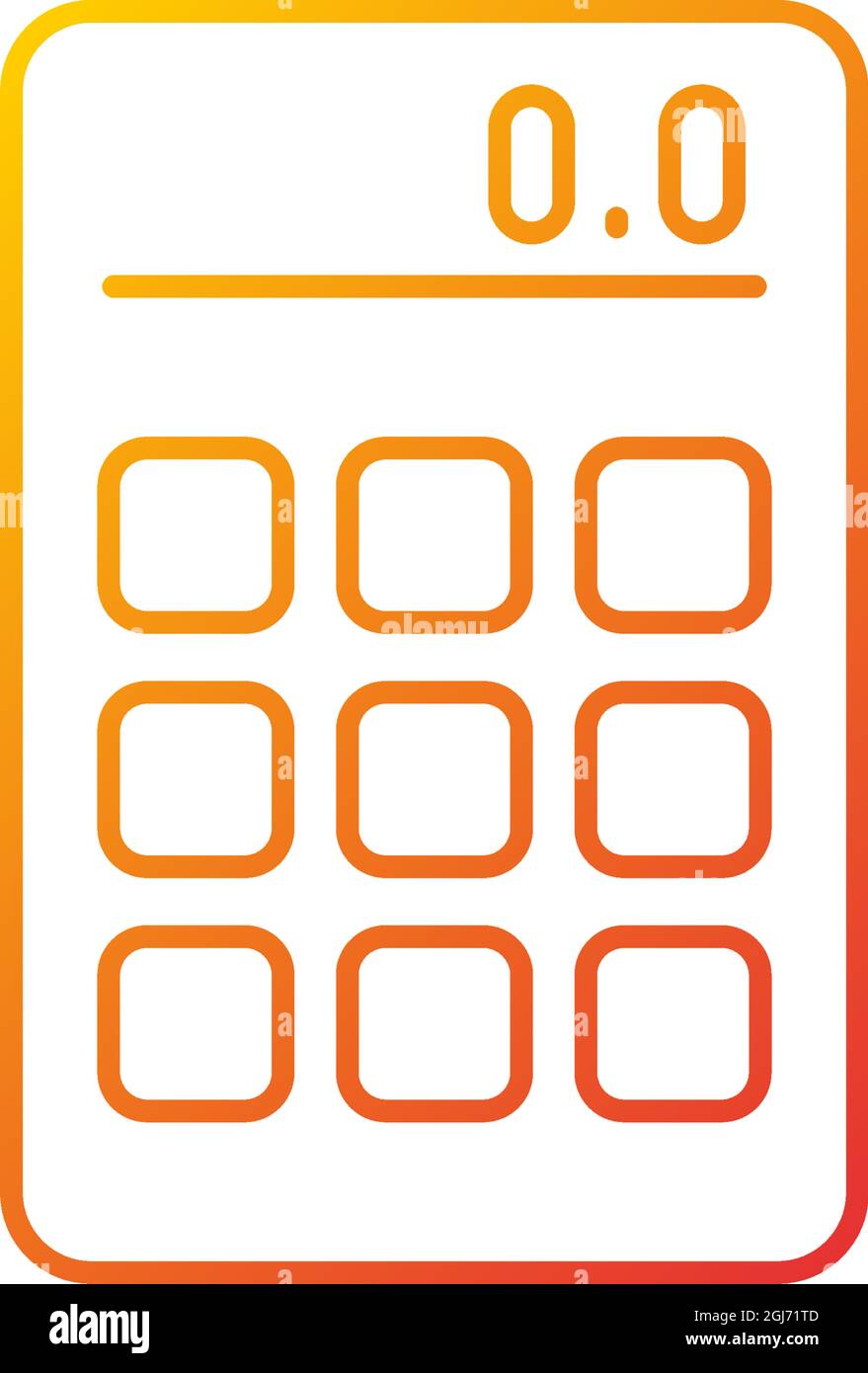 Calculator gradient linear vector icon Stock Vector