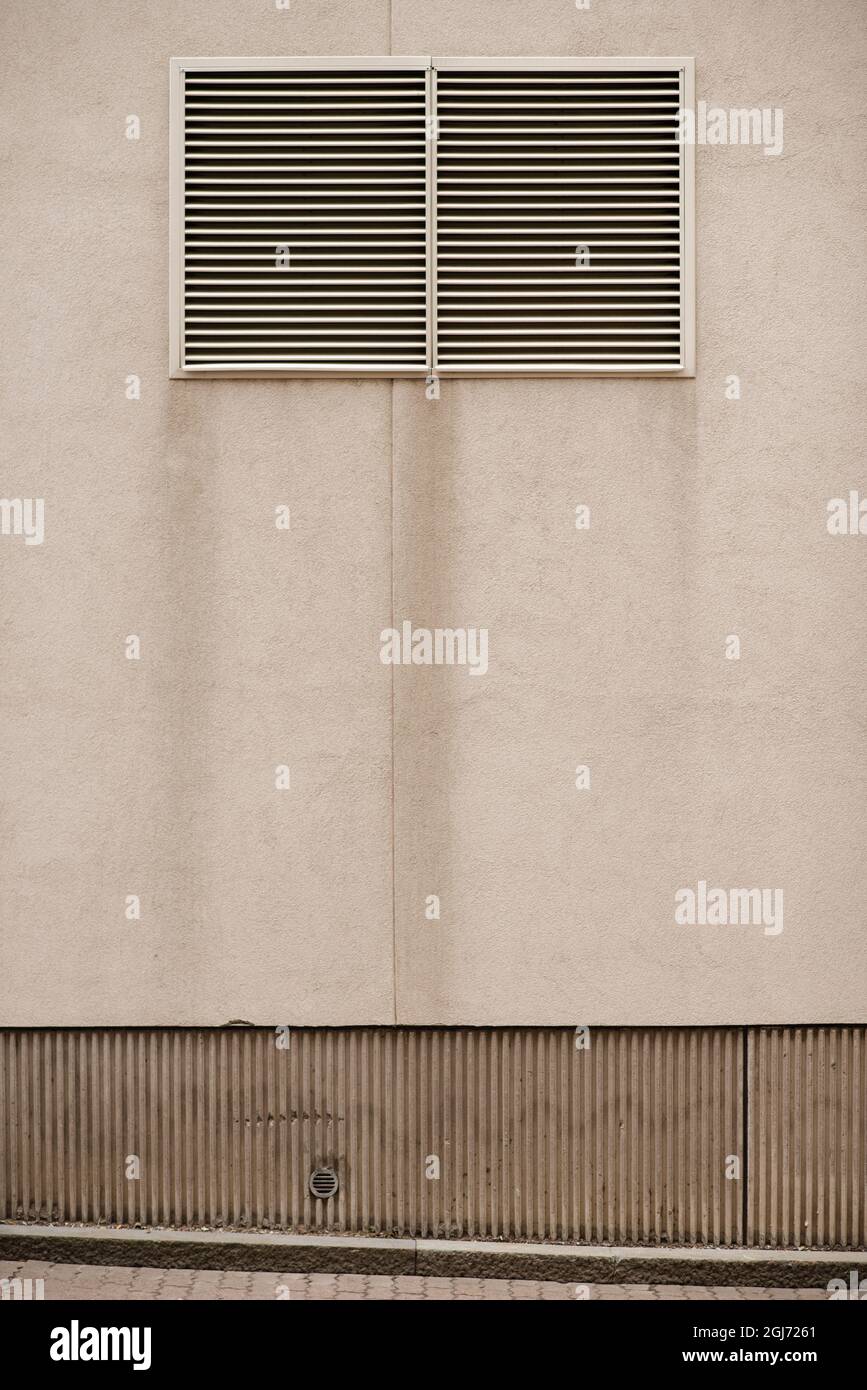 Leaking air vent on an old building wall located at Pasila Helsinki Stock Photo - Alamy
