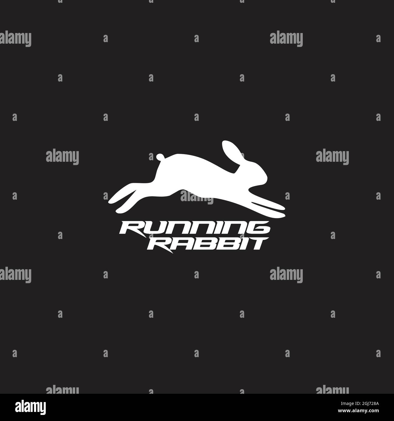 Rabbit logo desig vector template illustration Stock Vector