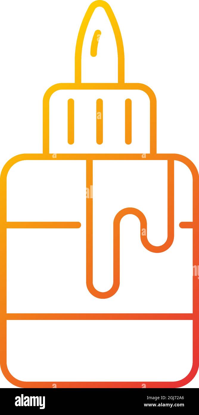 Glue bottle gradient linear vector icon Stock Vector