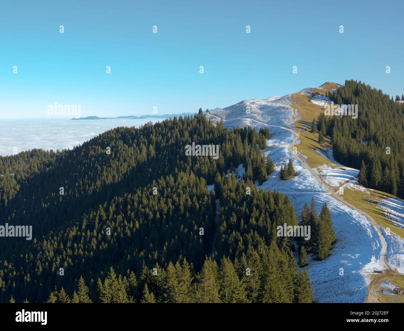 Mount Hinteres Hoernle. Bavarian alps near Unterammergau in the Werdenfelser Land (Werdenfels county). Europe, Germany, Bavaria Stock Photo