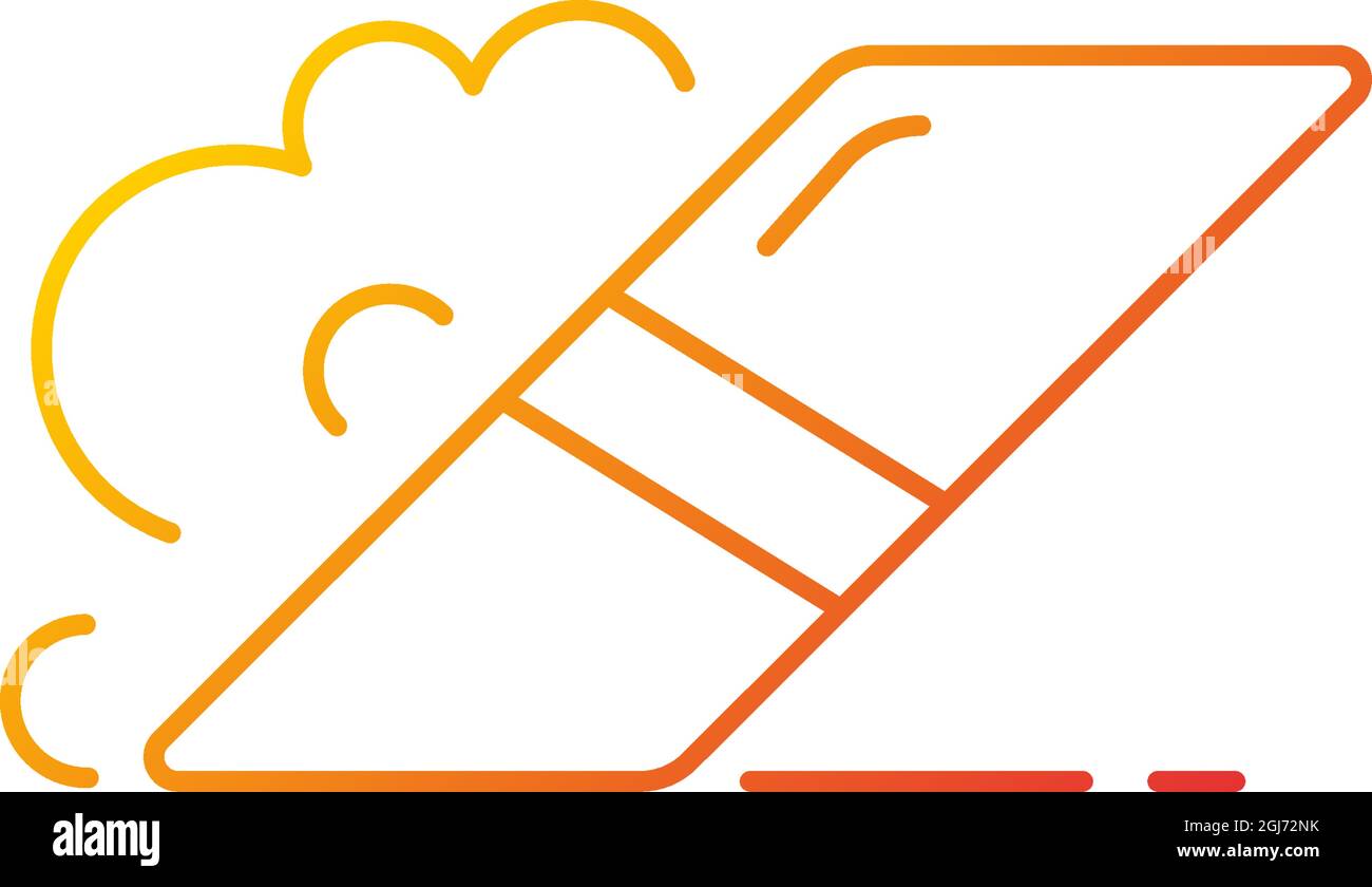 Eraser gradient linear vector icon Stock Vector