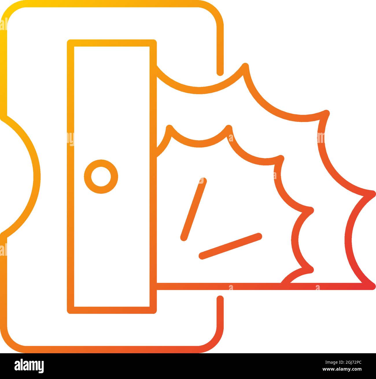 Pencil sharpener gradient linear vector icon Stock Vector