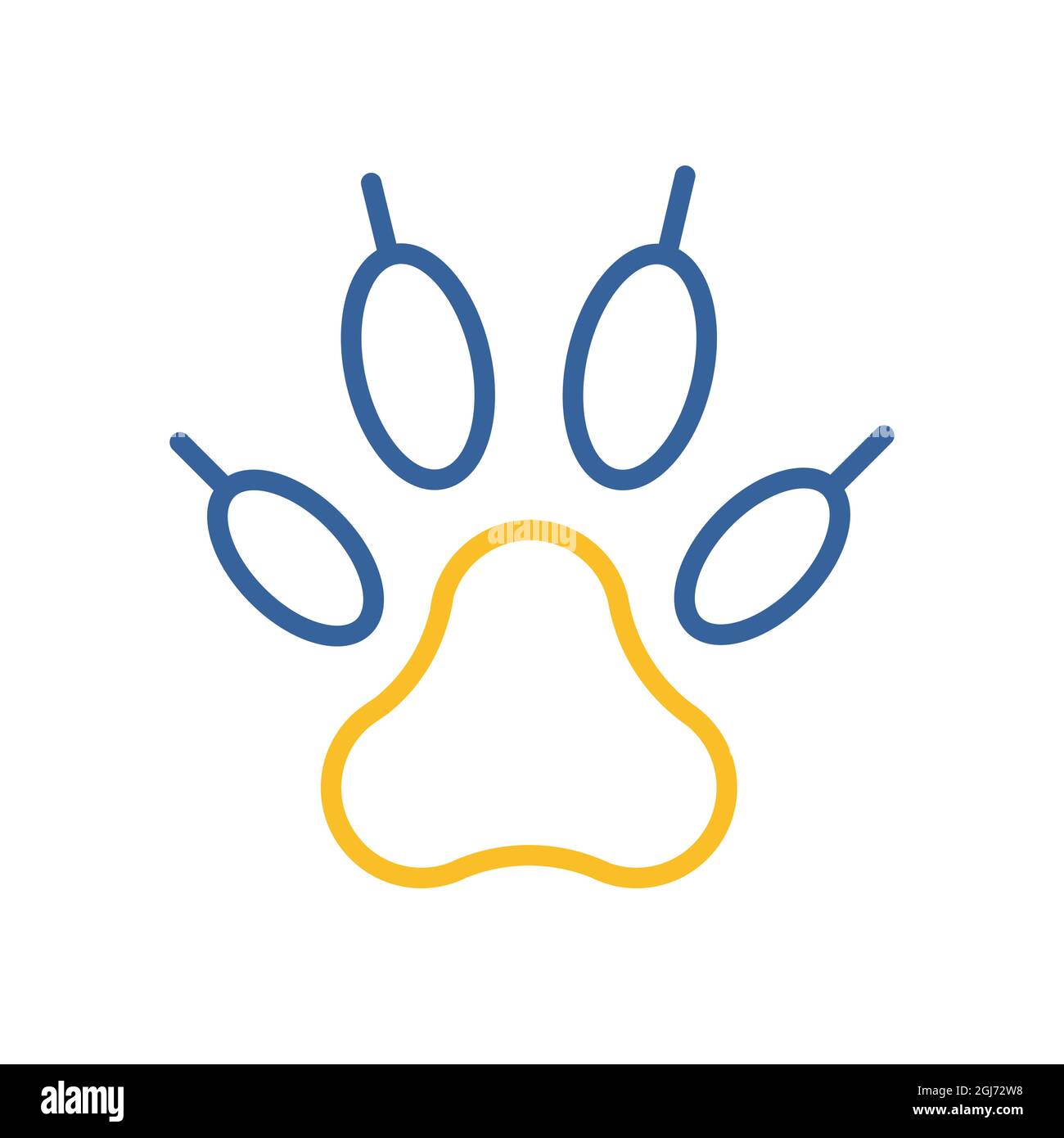 Predatory paw vector icon. Pet animal sign. Graph symbol for pet and ...