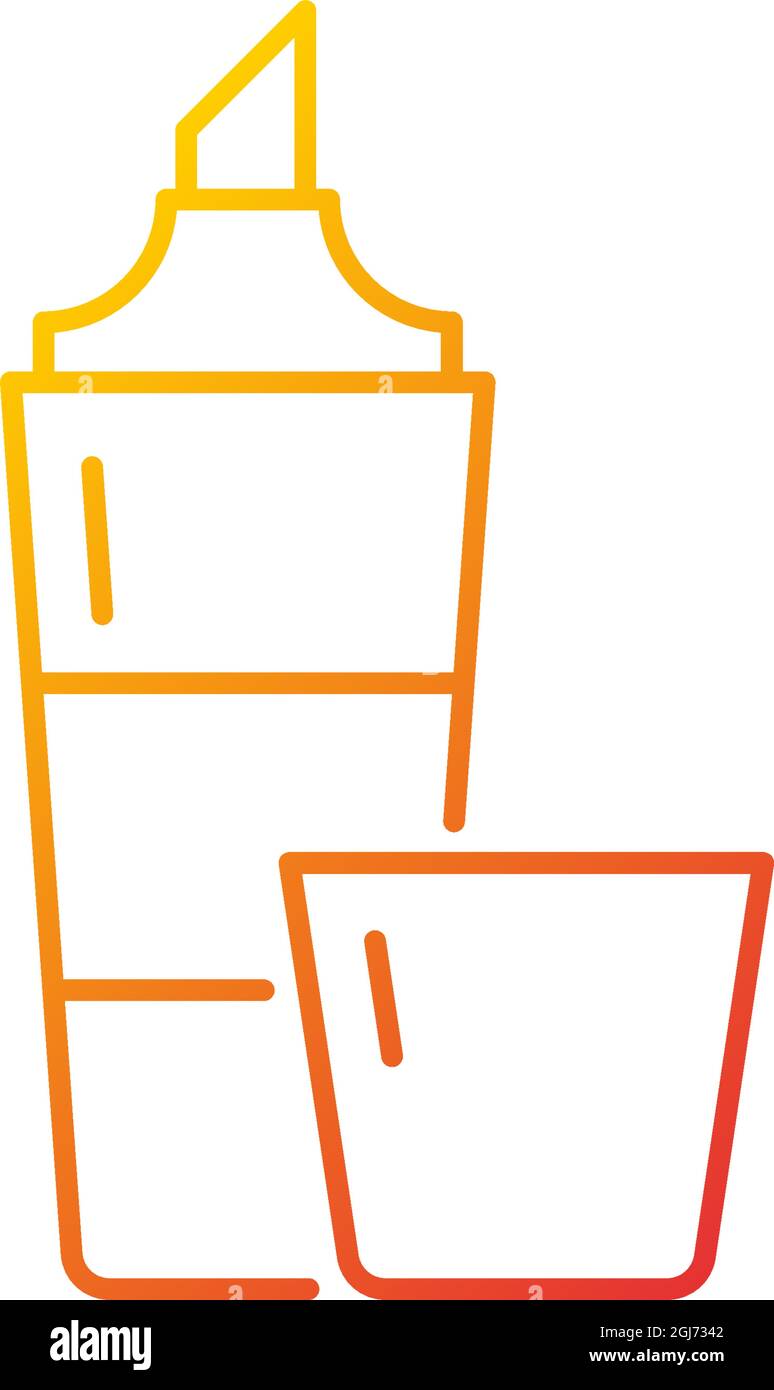 Highlighter gradient linear vector icon Stock Vector
